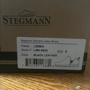 Stegmann Lieben Black Leather Bootie